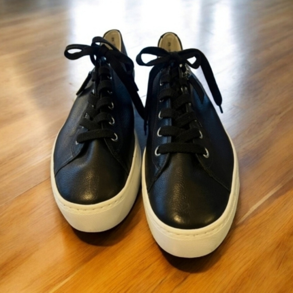 Paul Green Leather Skylar Lace Up Zip Platform Sneakers HTF Rare Sz 11